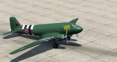 Douglas DC 3 förbättrad FSX P3D 6