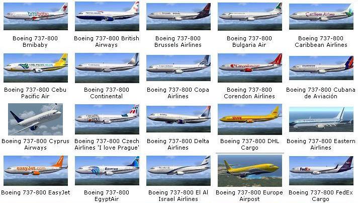 180 Liveries Collection Pack for B737-800 for FSX and P3D - DOWNLOAD
